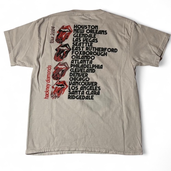 Kids Rolling Stones "24 Carat Stones" Graphic Tee Hackney Diamonds Tour 2024 - Picture 3 of 3